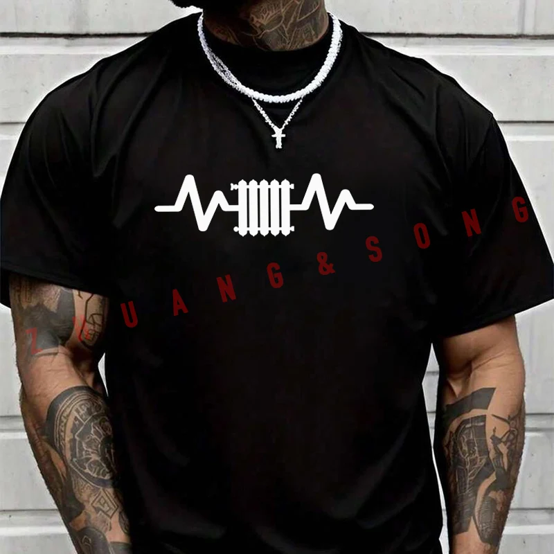 

Мужская футболка 2026 с дизайном «Сердце» и линиями, винтажная одежда, однотонные мужские забавные футболки, повседневная одежда в стиле Харадзюку