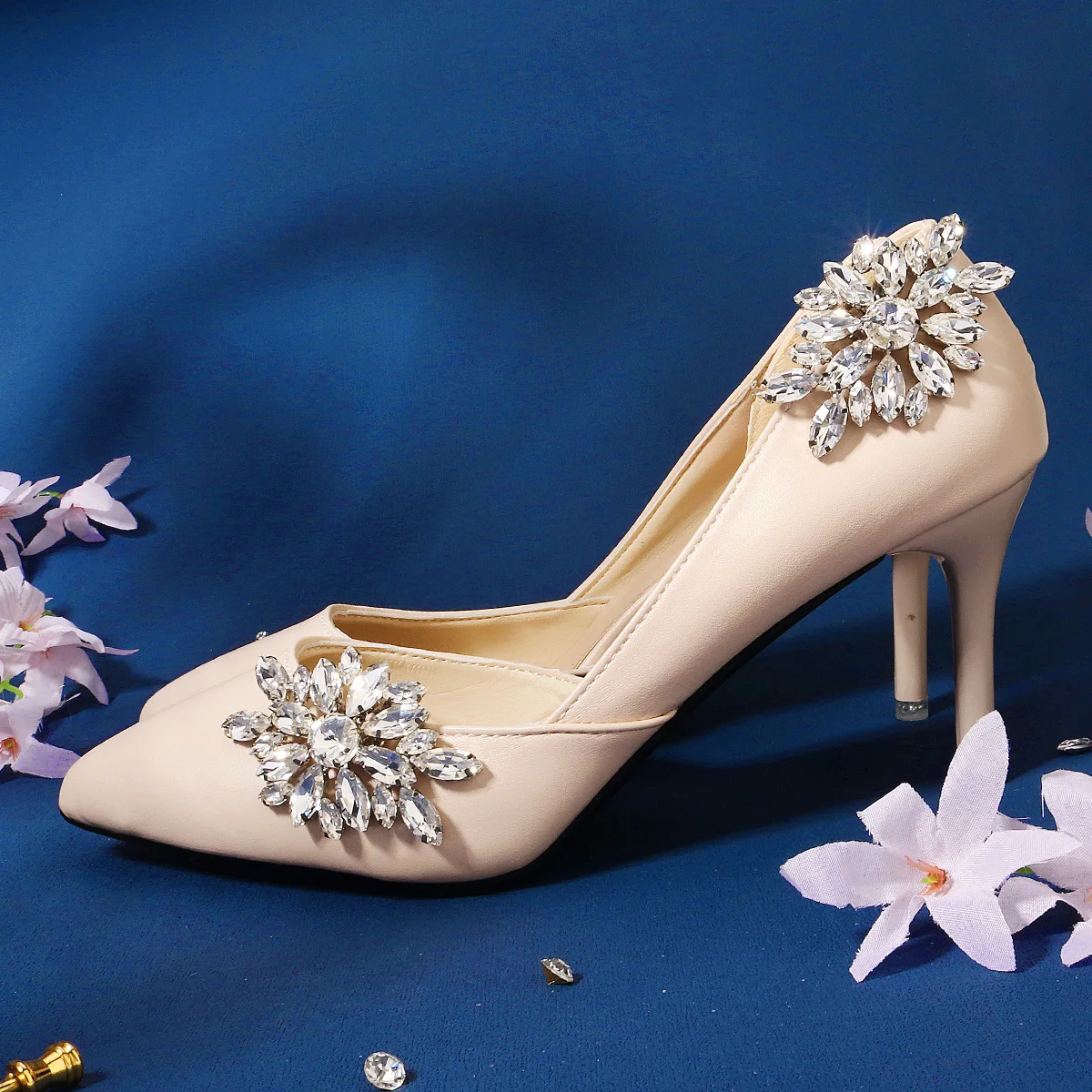 Lady Shoe Clips Wedding Bride Shoes Decoration Women High Heel Charms Jewelry Shoes Rhinestones Crystal Decoration Accessories