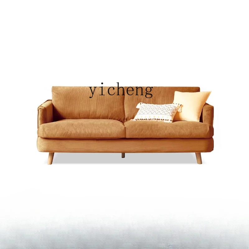 

Tqh Fabric Sofa Light Luxury and Simplicity Apartment Small Apartment Corduroy Cloth Living Room Sofa