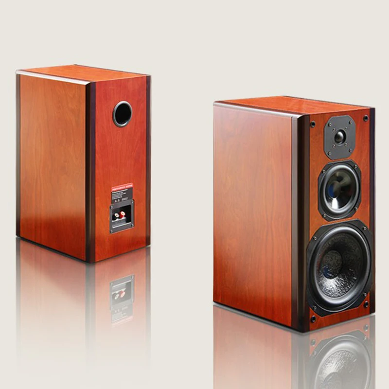 8 Inch 100W Bookshelf Speaker Three-Way Speakers Wooden Monitor Speakers Wooden Passive Fever Hifi Speakers  45-40KHz A Pair