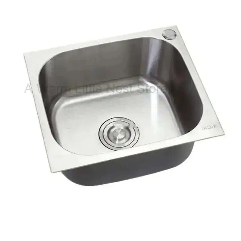 

Stainless Steel Kitchen Sinks Small Single Sink Home Balcony Bar Mini Washbasin Undercounter Basin Modern Kitchen Accessories