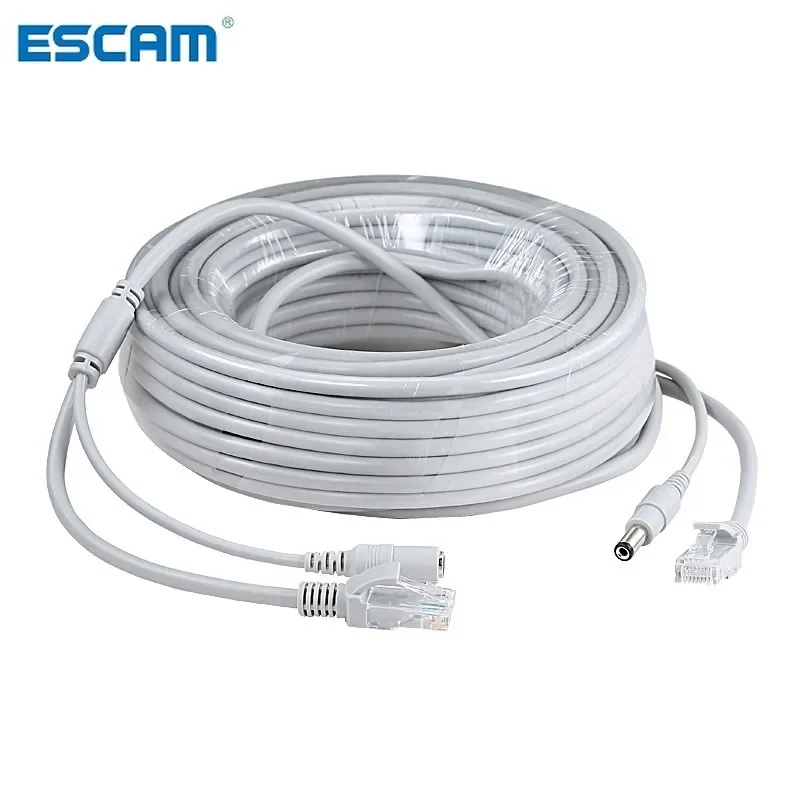 RJ45 Ethernet CCTV Cable Cat5e DC Power Cat5 Internet Network LAN Cable Cord PC Computer For POE  IP Camera System Concatenon