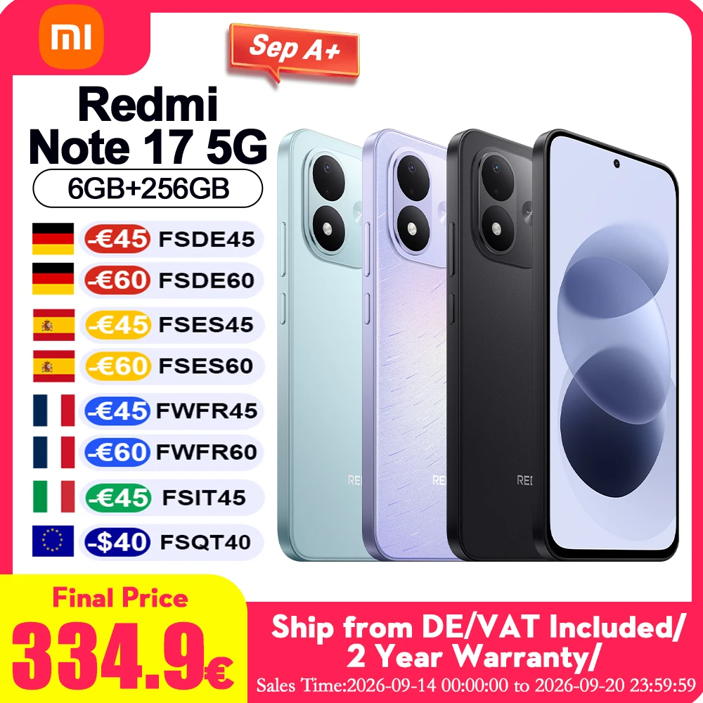 Versión Global Redmi Note 17 5G NFC Smartphone