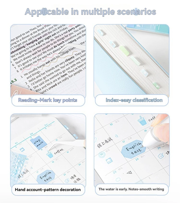 1PC Multi Funktionale Label Aufkleber Tragbare Schreiben Klassifizierung Index Aufkleber Hand Konto Hinweis Aufkleber Kalligraphie Sticke – Detail 6