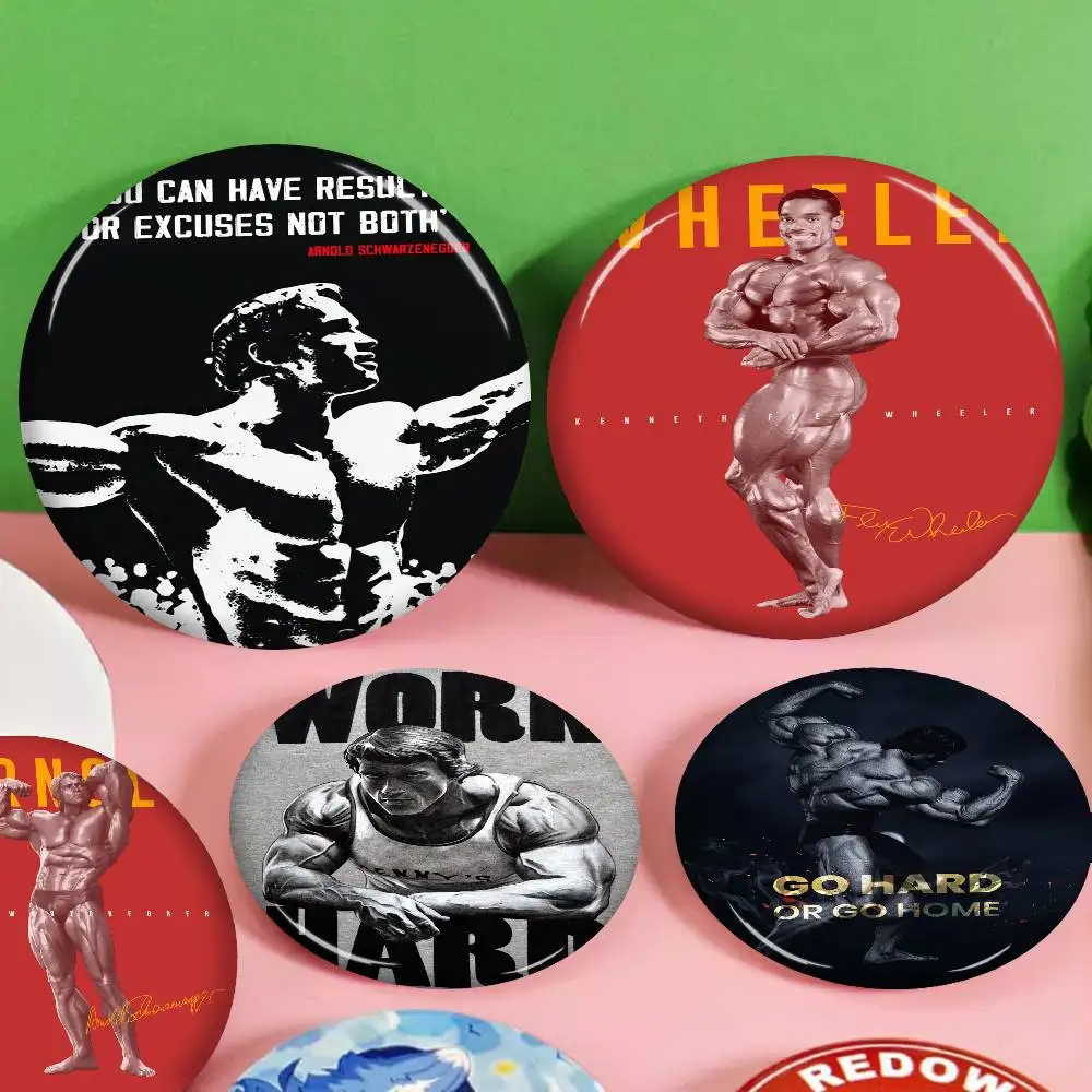 

Bodybuilding King-Arnold New Brooches Soft Button Pin Funny Silly Gnarpy on A Skateboard Meme Badge Gamer Collection Gifts
