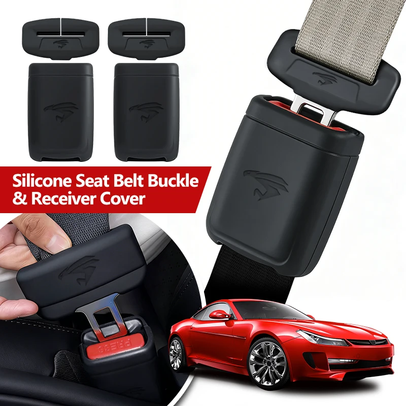 Silicone Car Seat Belt Buckle Protector Cover Auto Accessories For Toyota Harrier Camry Tacoma Venza C-HR Rav4 YARiS Corolla