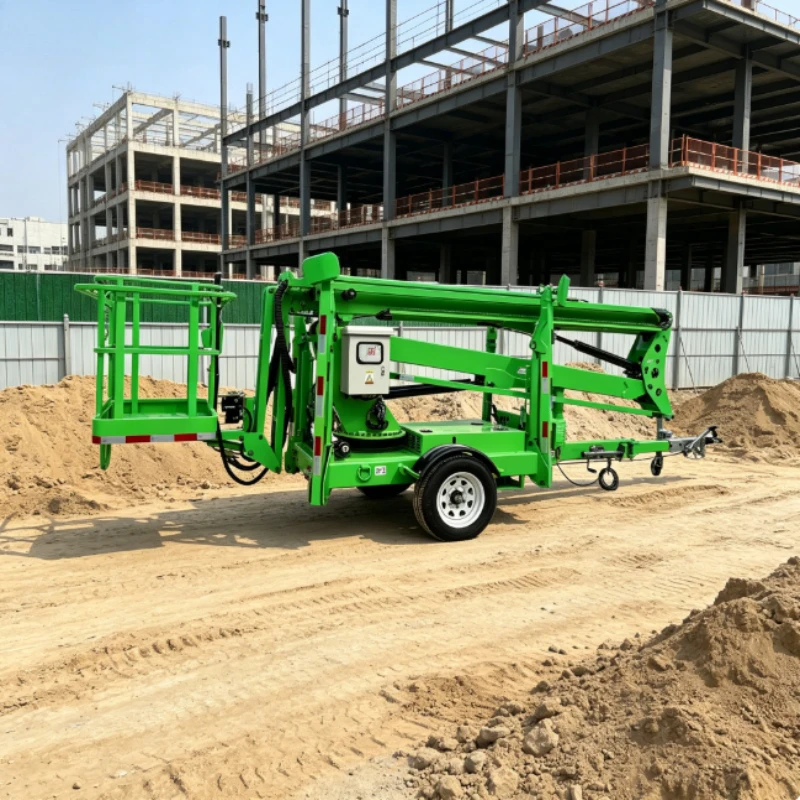 Customized Diesel Electric Battery Power Aerial Work Platform 8m~24m Bucket Basket Trailer Towable Articulated Boom Lift on Sale