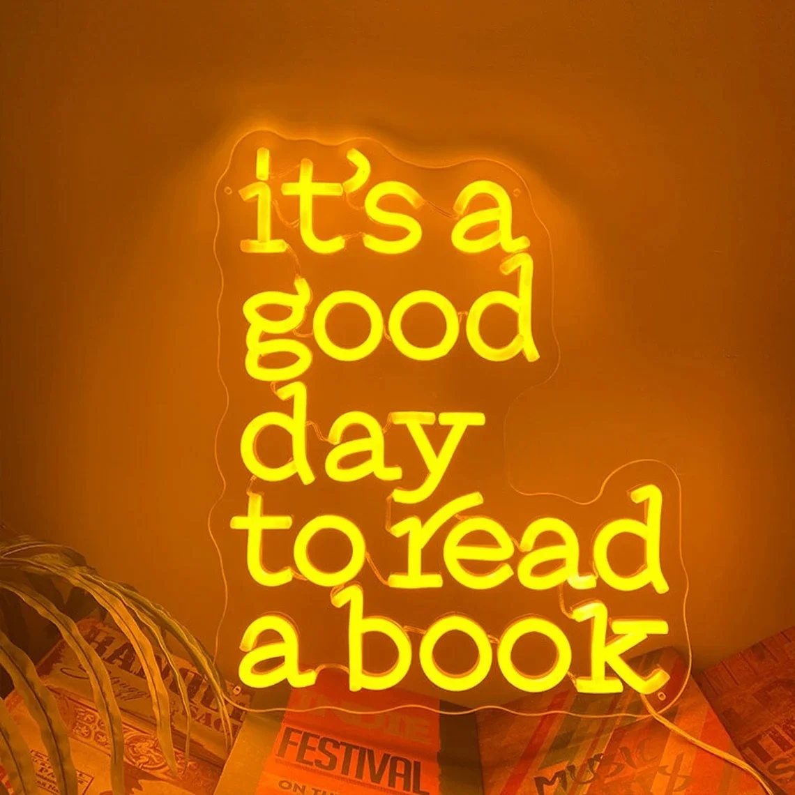 

It's A Good Day To Read A Book Neon Sign, Home Study Neon Lights, Reading Book Neon, Back to School Gift, Classroom Decor
