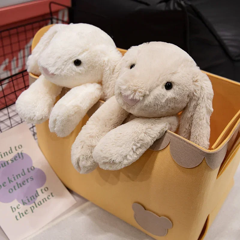 Niedliches hängendes Kaninchen-Plüschtier, weich gefüllt, lange Ohren, Hasenpuppe, lustiger Schlafbegleiter für Babys, zarte Heimdekoration, Kindergeschenke