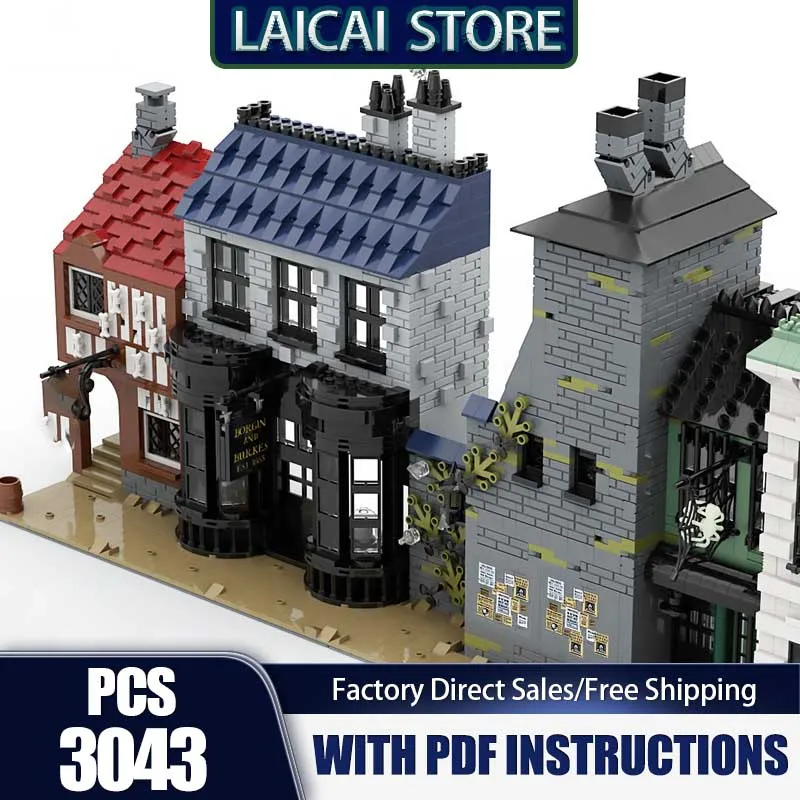 

Популярная HP Movie Model Moc Building Bricks Knockturn Alley Model Building Technology Модульный блок DIY Игрушка Праздничный набор Подарки