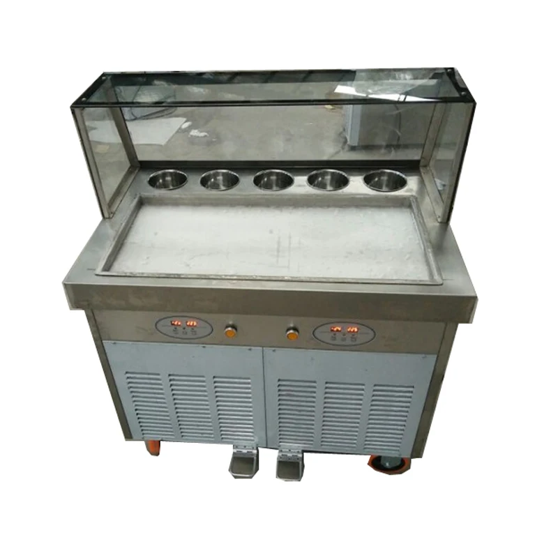 

The lowest of stir fry ice cream machine one big Square pan ice cream roll machine for sale