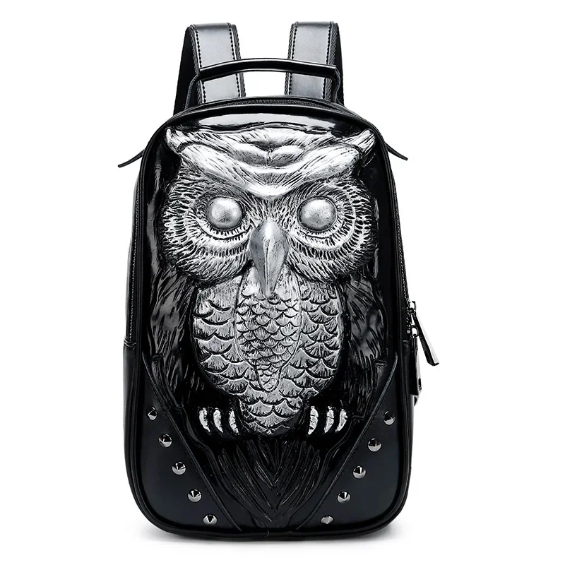 Male Female Backpack 3D Animal Head Personalized Bag Students\' School Backpack Large Capacity Casual Travel Bag