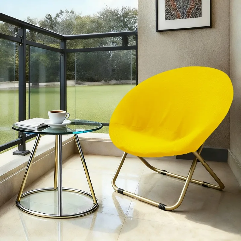 Round Saucer Chair Slipcover Soft Stretchable Moon Chair Cover for Furniture Protection Outdoor Folding Camping Chair Protector