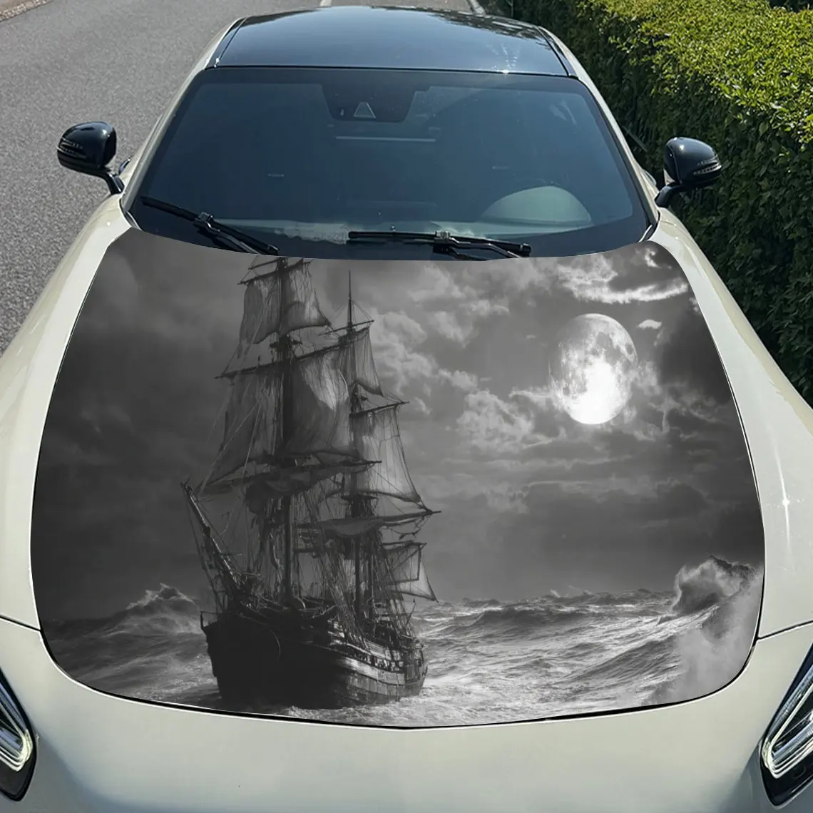 سفينة الإبحار على البحر زيادة غطاء السيارة ملصقات الفينيل حماية سطح السيارة ملصق تزيين السيارة غطاء الفينيل يلتف Waterpro