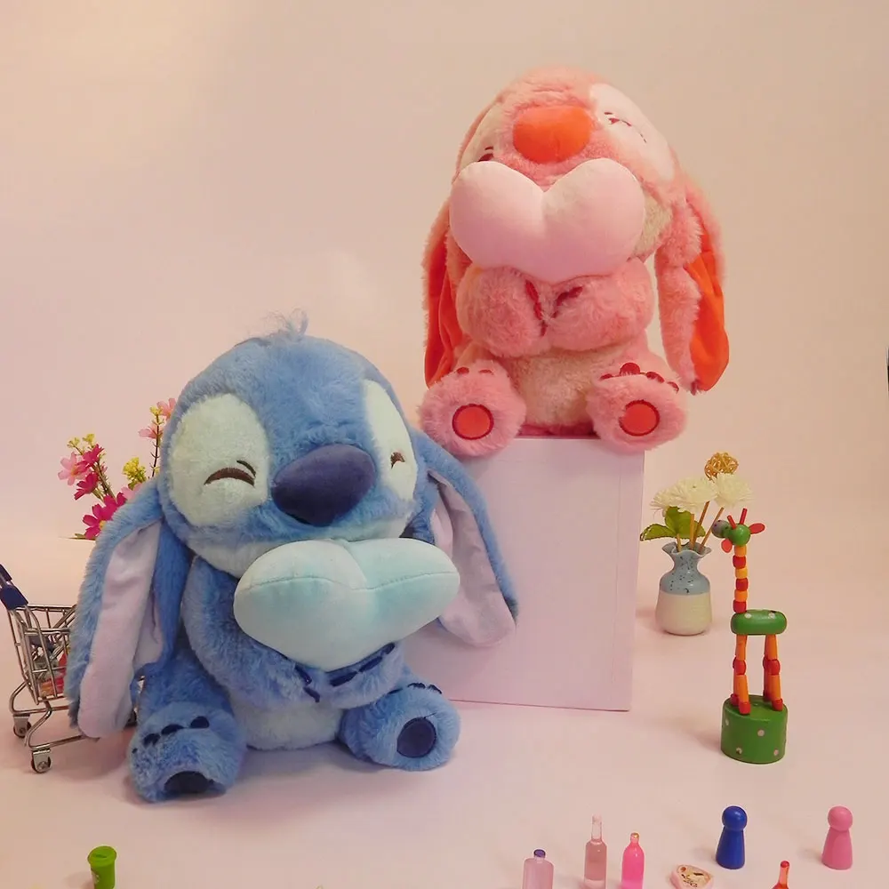 Muñeco de peluche de Lilo & Stitch para niños, de 30cm muñeco de peluche, Kawaii, Disney, Stitch, Angel, decoración de regalo de cumpleaños