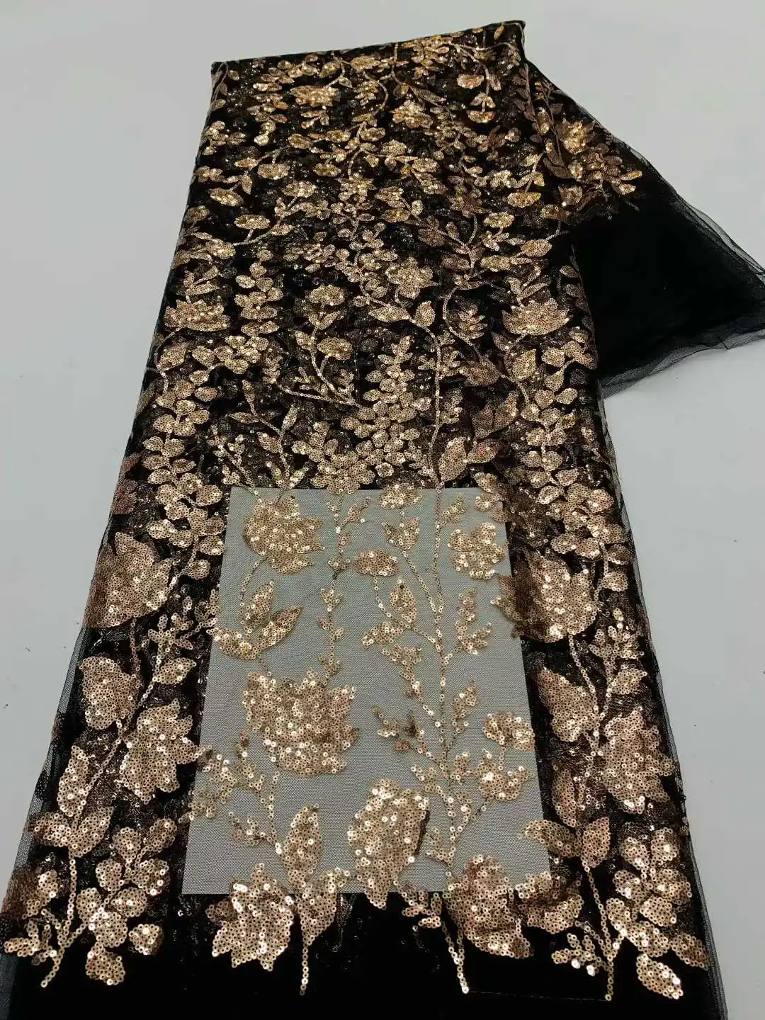 アフリカのレース生地、スパンコール付きナイジェリア刺繍、フランスのチュールメッシュネットレース生地、結婚式パーティーの素材、縫製用