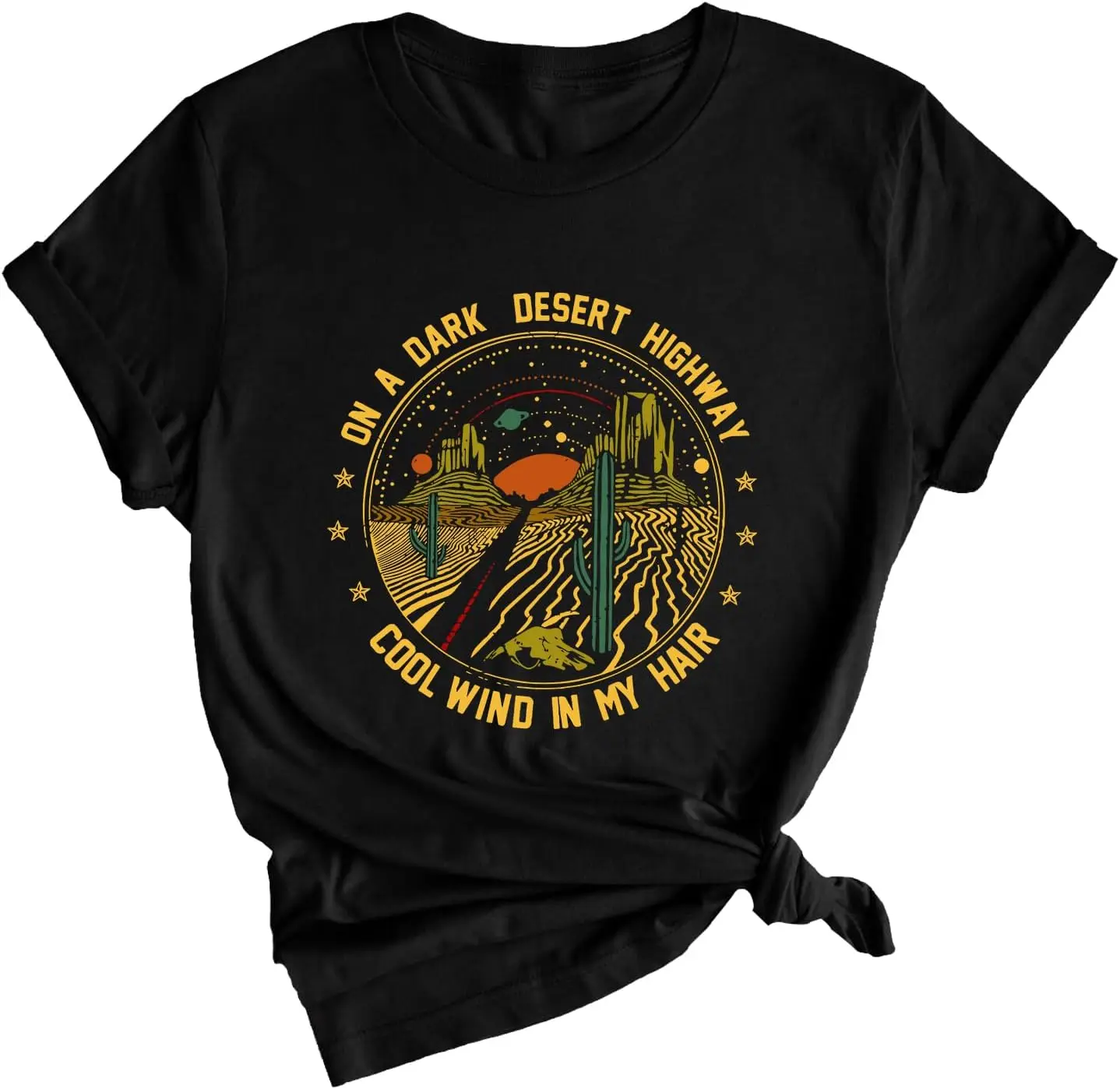 

Модный стиль - рубашка на темном шоссе пустыни, футболка с приключенческим рисунком, рубашка с забавным рисунком природы