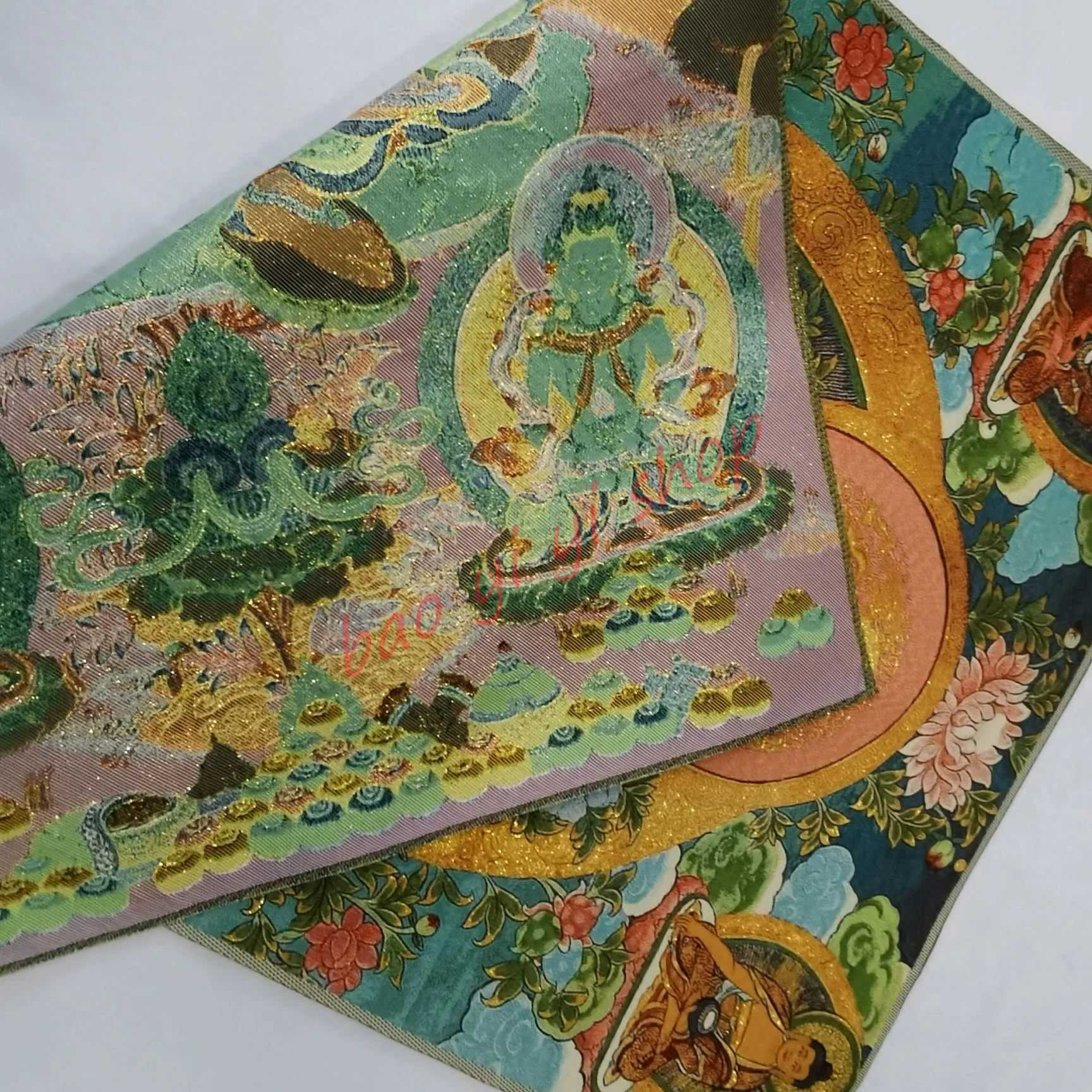 Ritratti decorativi religiosi Thangka, Tara verde, Casa di città guardano gli spiriti maligni