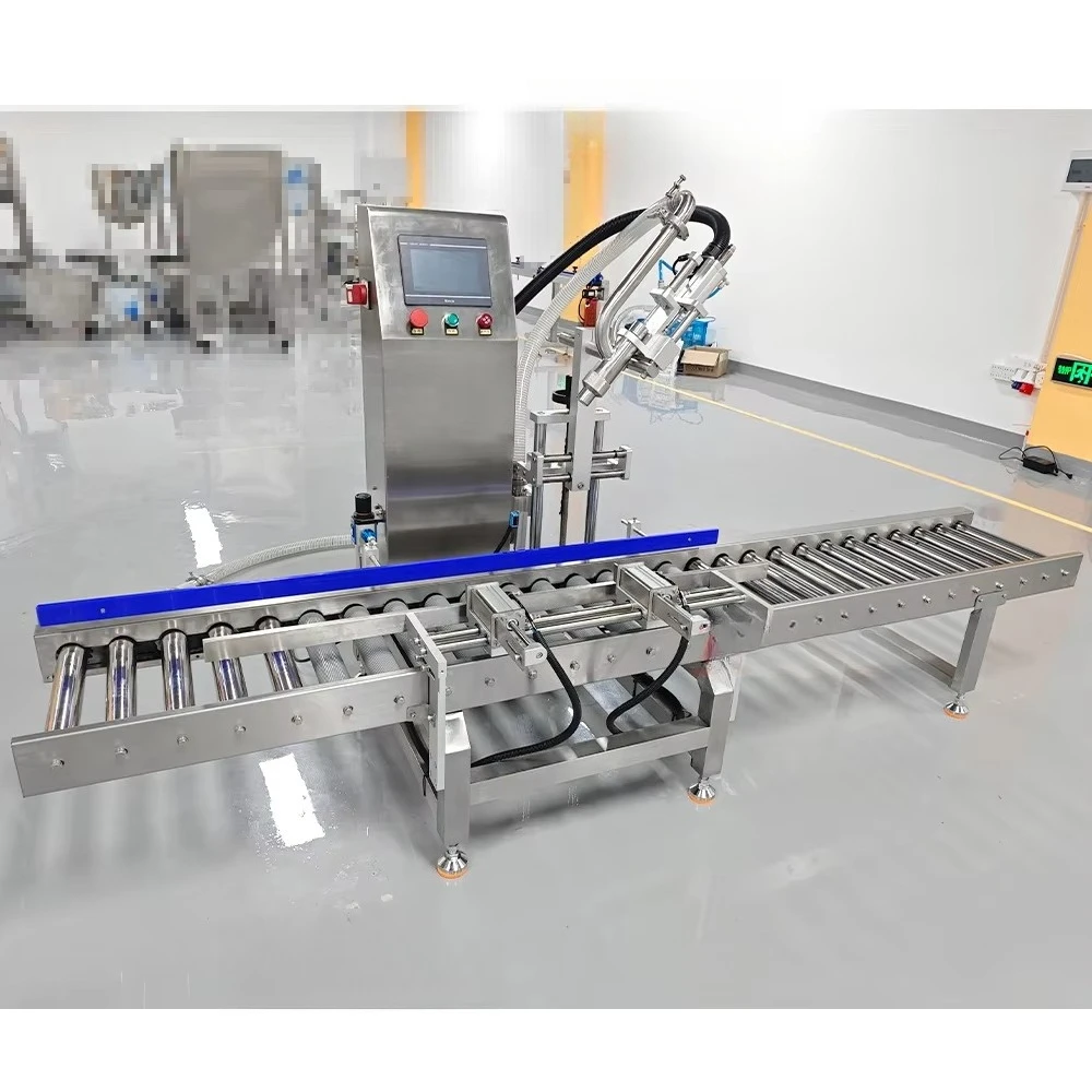 Semi-automatic 5-20L Bucket Filling Machine with Gear Pump for Slanted-mouth Barrels for Liquid Fertilizer Laundry Detergent