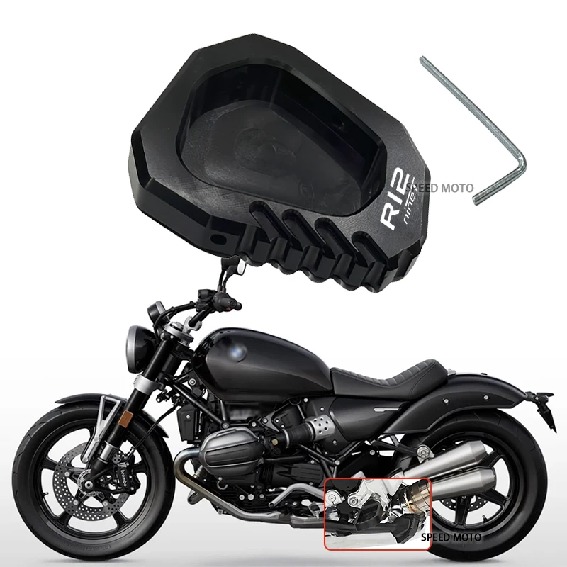 

For BMW R12NINET R12 R 12 NINET NineT 2023-2025 Motorcycles Accessories Foot Side Stand Enlarger Plate Pad Kickstand Extension