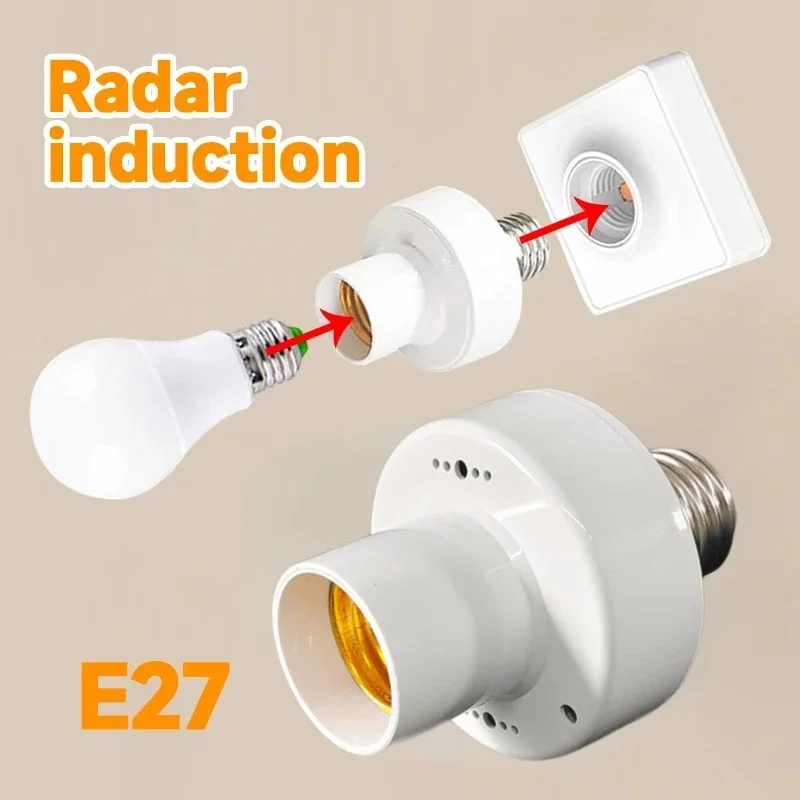 E27 AC85-265V Adapter żarówki podstawa oprawki lampy czujnik radarowy E27 lampy HoldeCr gniazdo żarówki akcesoria oświetleniowe