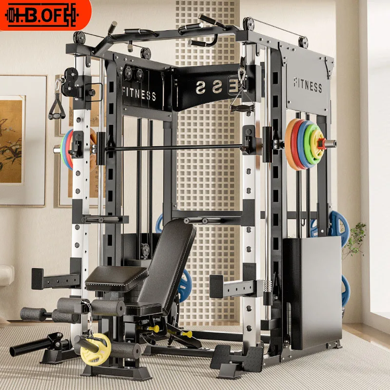 

Многофункциональный комплексный тренажер Smith Machine, многофункциональная комбинация, домашний тренажер «Летающая птица» для жима лежа, фитнес-оборудование