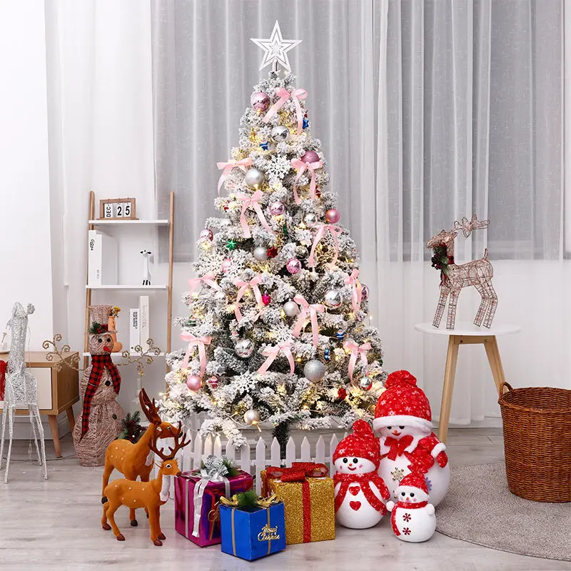 Flocking Christmas tree household 1.5/1 8/2.1 meters encryption luminous package Christmas scene decoration ins