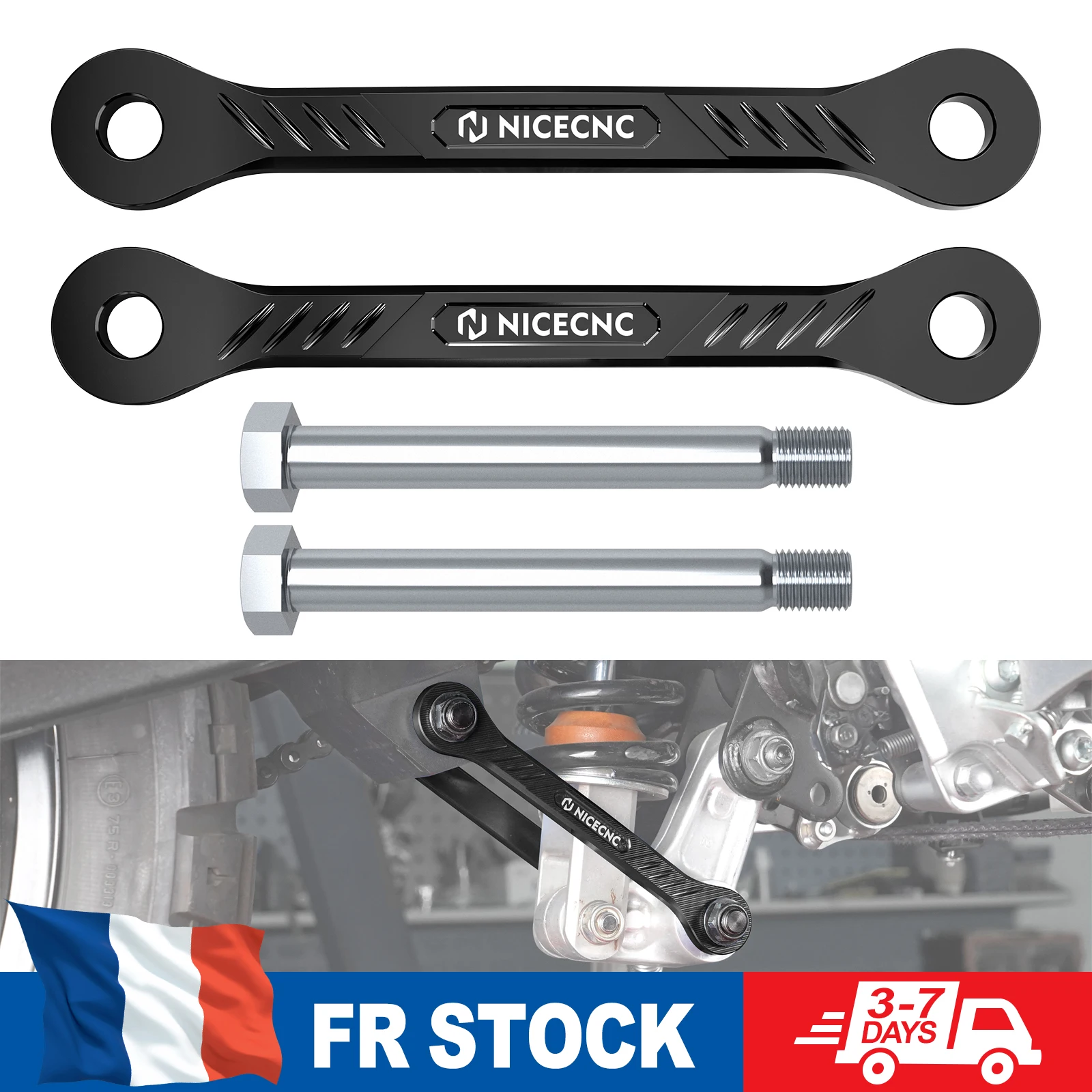 Kit de liaison d'abaissement de Suspension de choc arrière de moto, 1.5 pouces, pour Yamaha Tenere 700/Rally Edition XTZ700 2019 2020 2021 2022 2023 2024