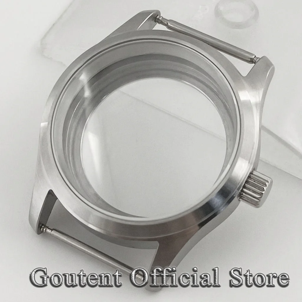 Goutent 36mm 39mm Silver Watch Case Sapphire Crystal For ETA 2824 PT5000  NH35 NH36  Automatic Movement