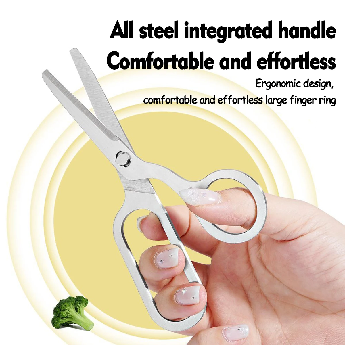 Baby Food Scissors - Komplementäre Lebensmittelschere aus Vollstahl, Abnehmbar und