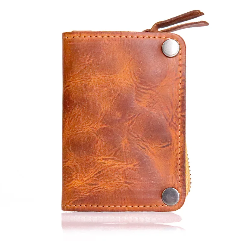 Genuine Leather Key Wallet Men Car Key Holder Zipper Key Case Top Quality Male Man Housekeeper Waist Hanging Keys Organizer