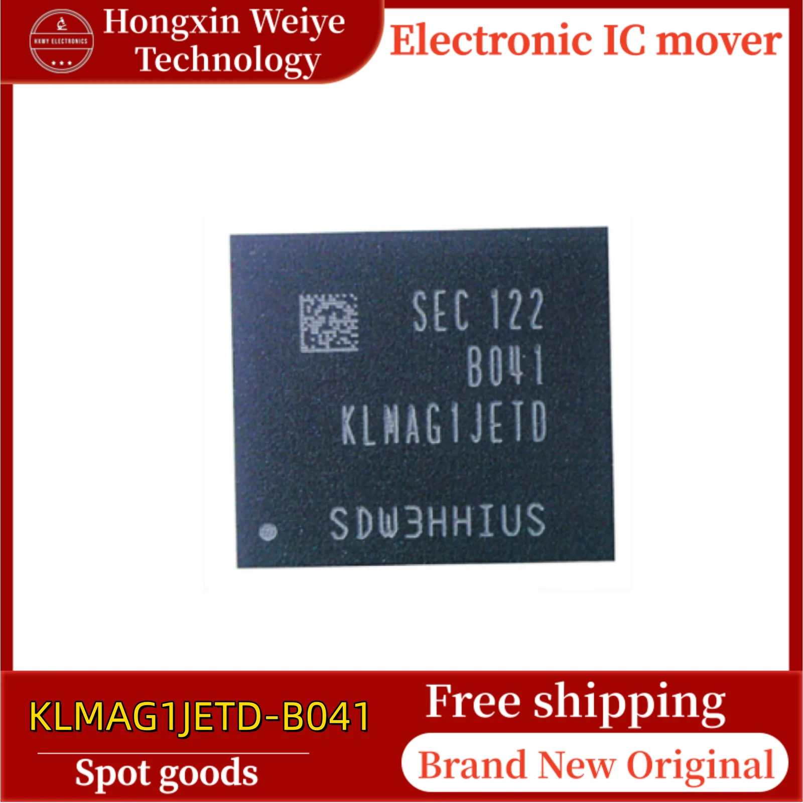 

1/5/10 pcs KLMAG1JETD-B041 FBGA-153 2.7V~3.6V EMMC brand new in stock free shipping