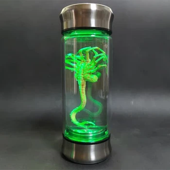 Alien Glow Jar Xenomorph Specimen Facehugger Embryo Glass Jar Movie Prop Replica Home Decor Desktop Crafts Sculpture Decoration 8