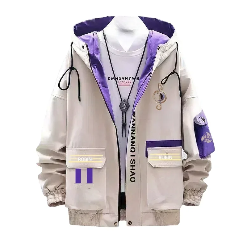 อะนิเมะ Honkai: Star Rail Robin คอสเพลย์เครื่องแต่งกายทุกวันผู้ชายผู้หญิงซิปเสื้อแจ็คเก็ต Hoodies Casual หลวมเสื้อกางเกง Xmas ของขวัญ