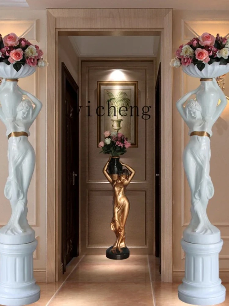

European Style Figure Home Living Room Hallway Floor Sculpture Hotel Craft