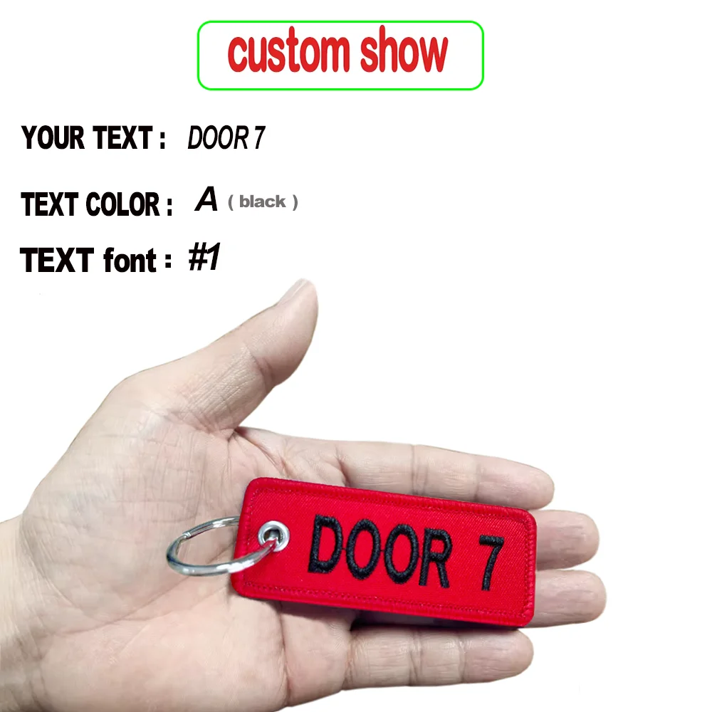 Parches bordados personalizados con nombre, coche, motocicleta, mochila, cerradura de puerta, etiqueta de llavero