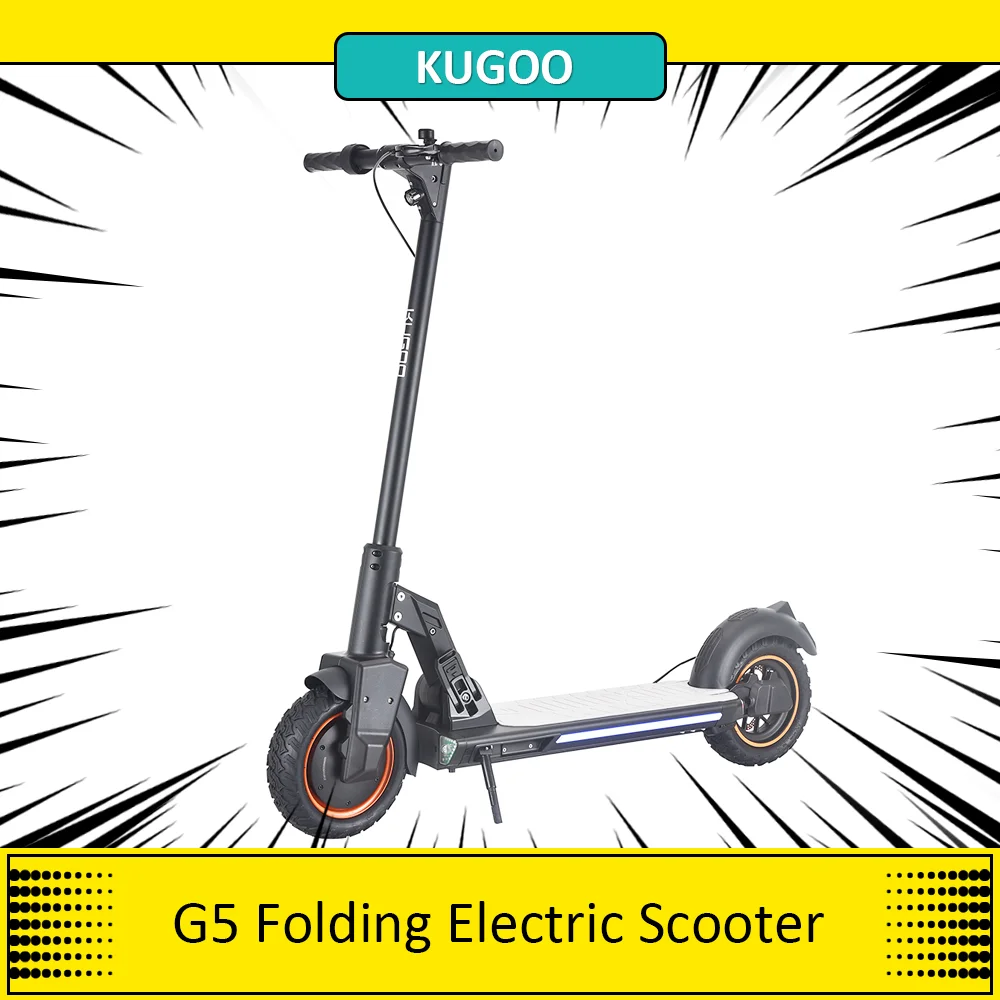 KUGOO G5 Folding Electric Scooter, 500W Motor, 48V 16Ah Battery, 10-inch Tire Adult Escooter, 35km/h Max Speed, 80km Range