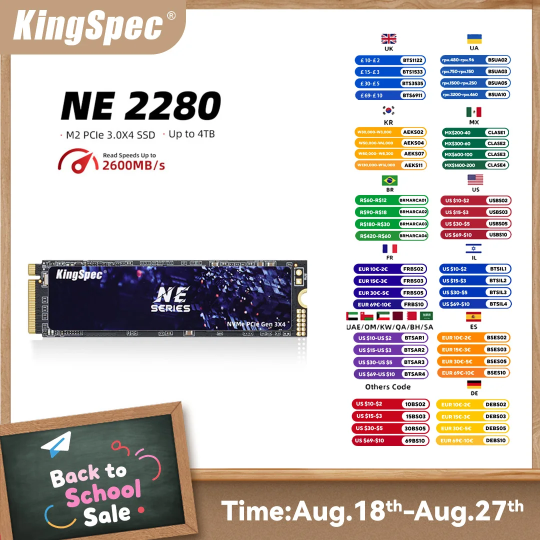 KingSpec M.2 SSD 120 ГБ 256 ГБ