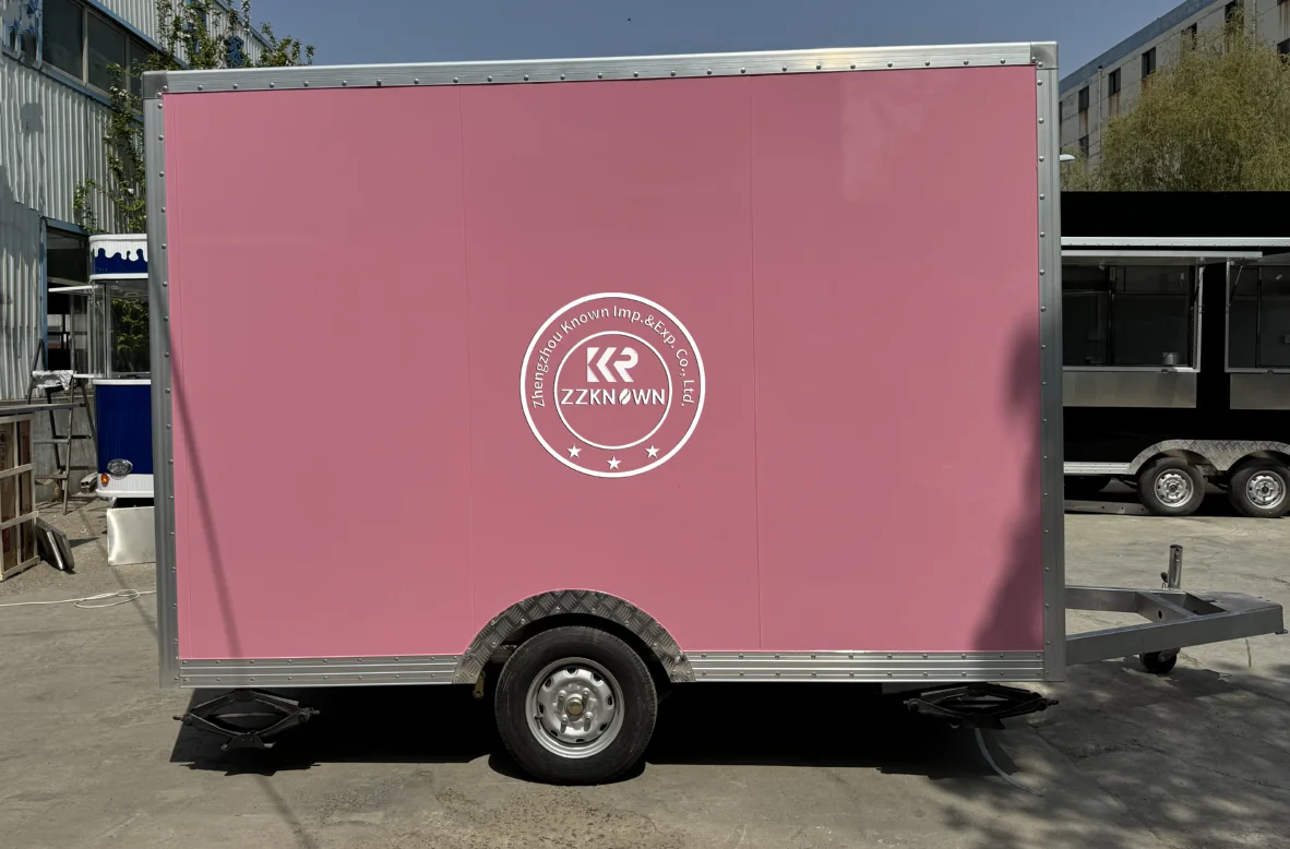 Camion de nourriture mobile entièrement équipé, kiosque à café de rue, remorque de restauration rapide de concession, chariot de collation de crème glacée mobile personnalisé