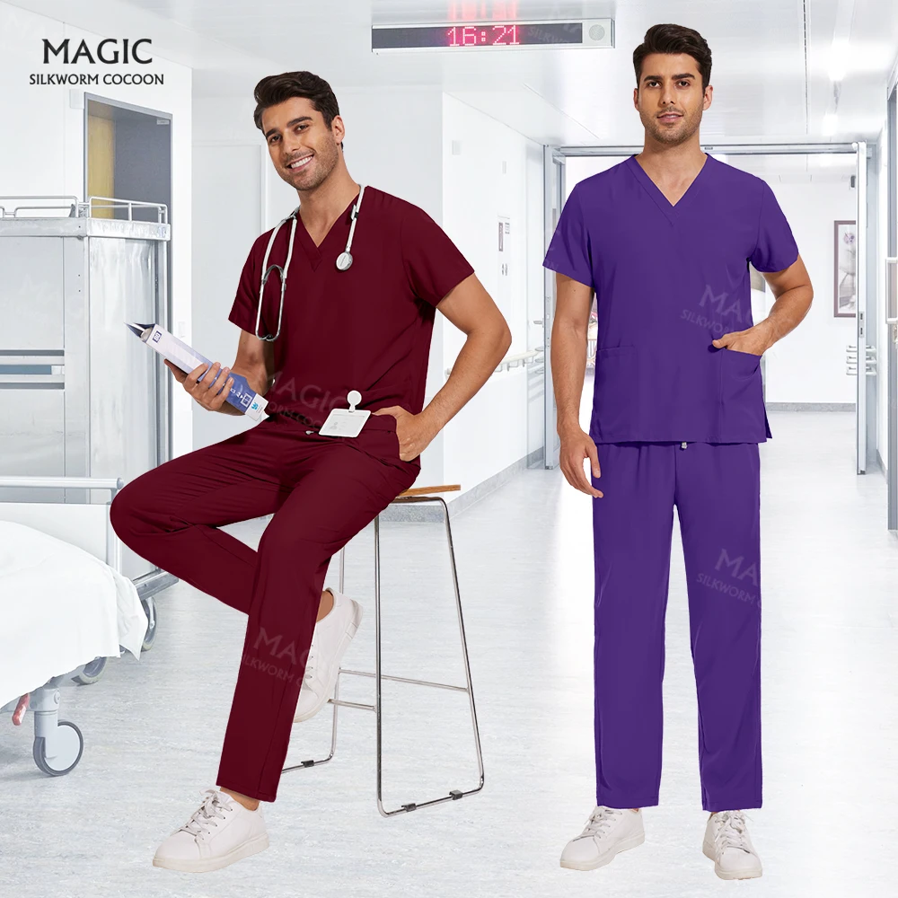 

Scrubs Outwear for Men Women's Nursing Top Pants Nurse Accessories Multicolor Surgical Uniformes Clinicos Doctor Set Medica Suit