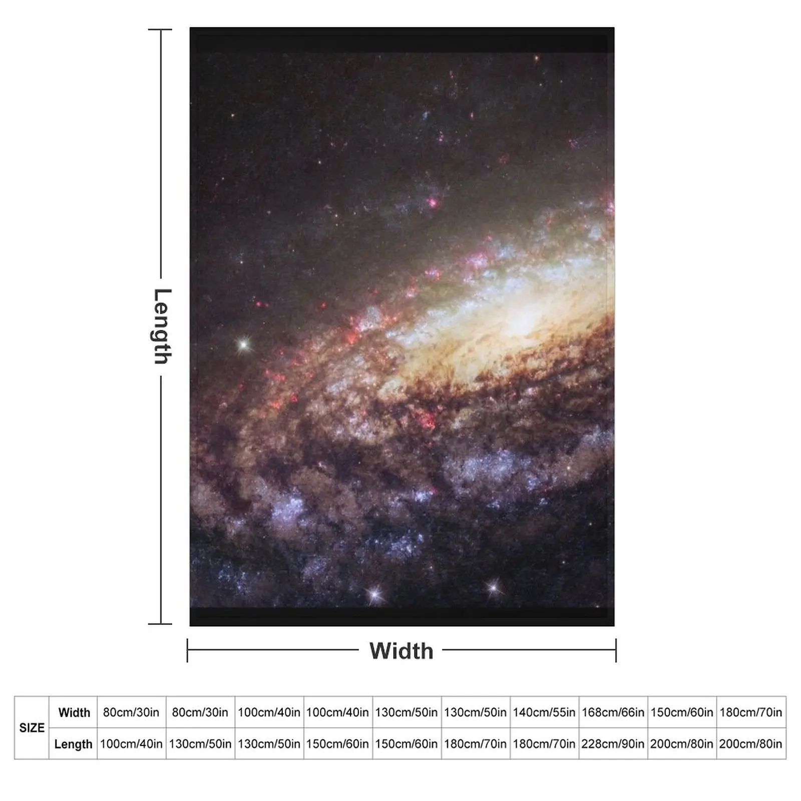 Spiral Galaxy NGC 7331 Throw Blanket Extra Large Throw funny gift Nap Fashion Sofas Baby for sofa Blankets