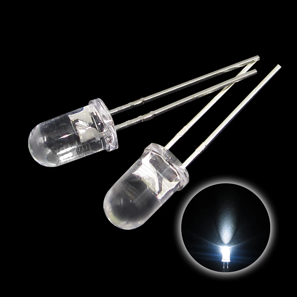 HAILANGNIAO 100pcs/lot 5MM Led Diode Kit Mixed Color Red Green Yellow Blue White Light Emitting Lamp Assorted Kit
