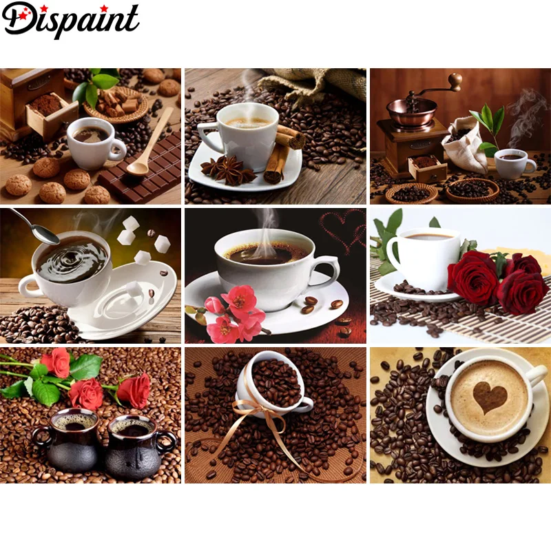 

Dispaint DIY 5D алмазная живопись "Кофейный шоколад" полная алмазная вышивка распродажа картина из стразов для праздничных подарков