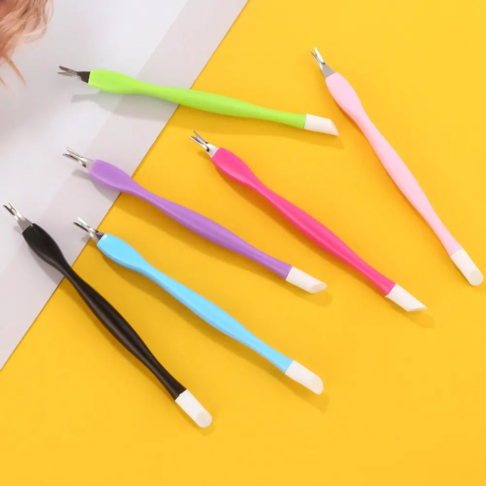

50Pcs Dual-Headed Stainless Steel Nail Dead Skin Trimmer Manicure Cuticle Remover Exfoliating Tool for Professional Salon Home
