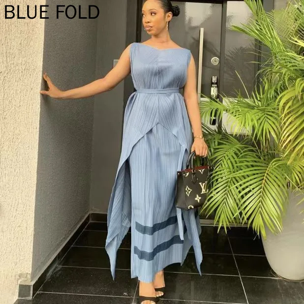 

2025 новый высококачественный женский костюм MIYAKE больших размеров, новый модный газовый костюм нестандартной формы, юбка, комплект из двух предметов