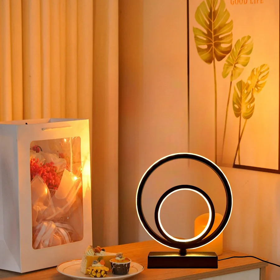 Creative Modern USB Desk Lamp with 3 Color Dimming Options Decorative Lighting for Living Room Bedroom And Desktop