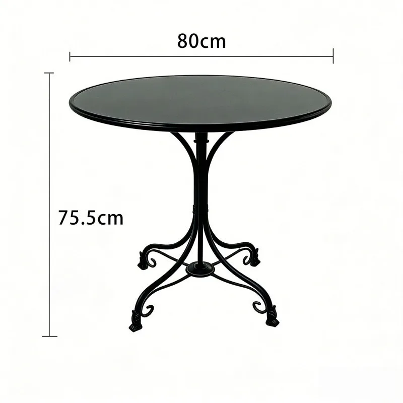 DSA outdoor wrought iron tables and chairs balcony courtyard milk tea shop customer service hall waterproof and rust-proof
