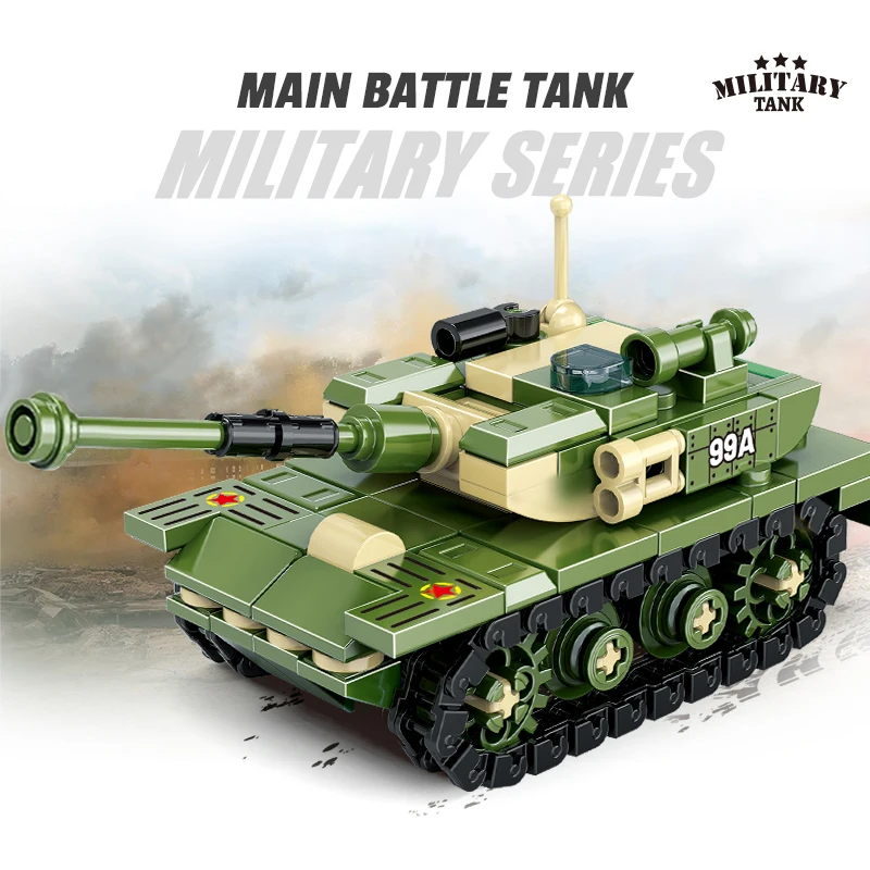 Tijger Tank 99A Bouwstenen Battle Tanks M1A2 Tank Soldaten Bricks Assmbly Modus Set voor Kinderen Speelgoed Kerstcadeaus