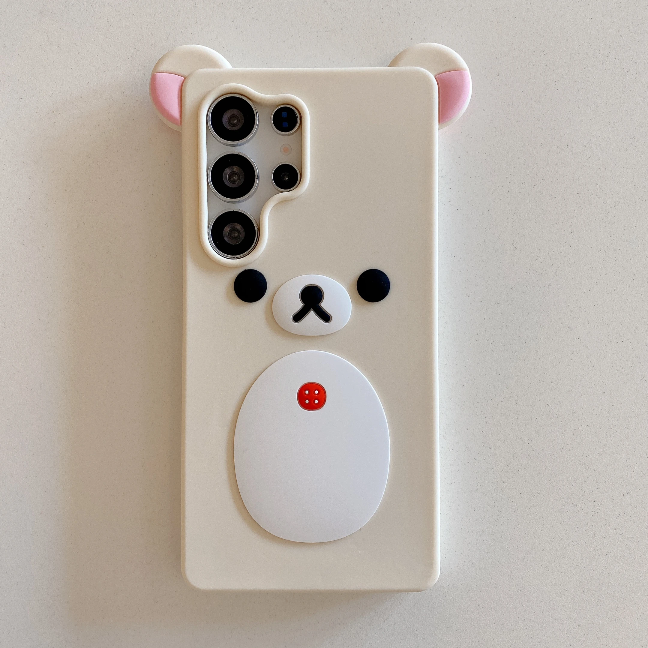 Fashion Cute 3D Cartoon Rilakkuma Bear Soft Silicone Phone Case Back Cover For Samsung Galaxy S25 S24 Ultra Plus S25Ultra - náhled 6