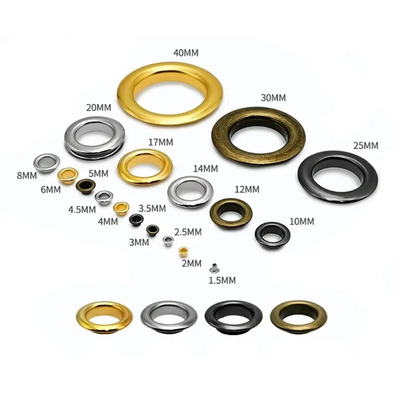 10mm 12mm Brass Eyelet Button Nickel-Free Brass Eyelet Grommet